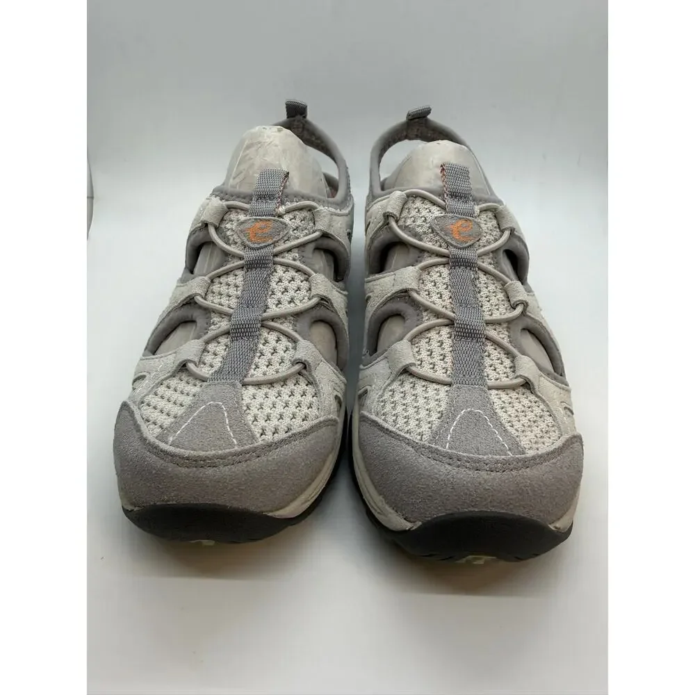 Easy Spirit Earthen10 Walking Shoes Women's US 8N Light Gray Suede Closed Toe